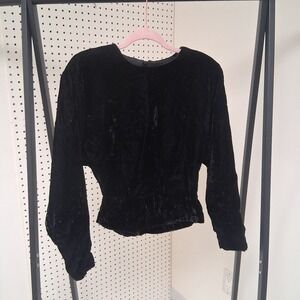 Vintage 80s Victoria's Secret Crushed Velvet Top Whimsygoth Witchy Romantic Luxe